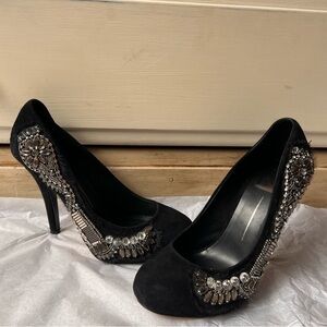 Dolce Vita suede black pumps with stones size 7.5